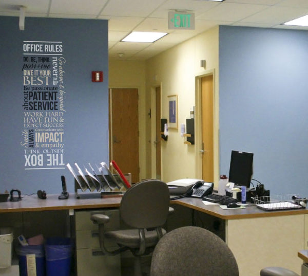 Office Rules Do Wall Decal