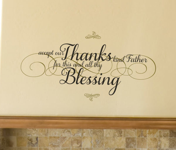 Accept our thanks Wall Decal