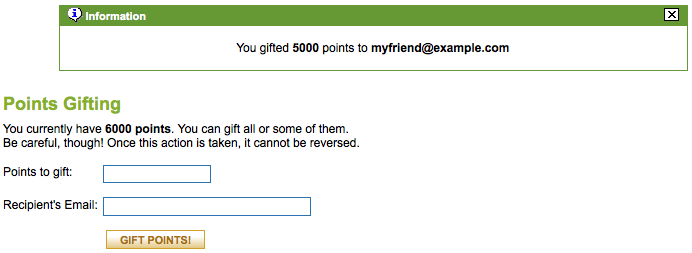 Points Payment Screenshot