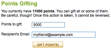 Points Gifting Screenshot