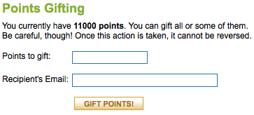 Points Gifting Screenshot