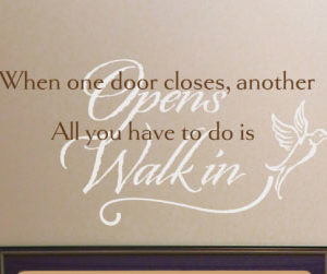 When one door Wall Decal