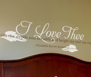I love thee Wall Decal