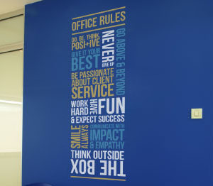 Client Office Rules version 1 Wall Decal