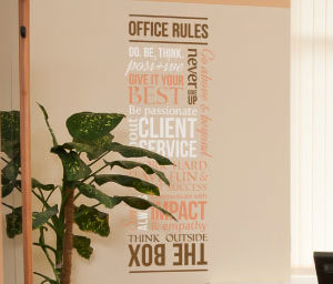 Client Office Rules version 3 Wall Decal