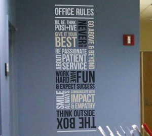 Office rules do Wall Decal