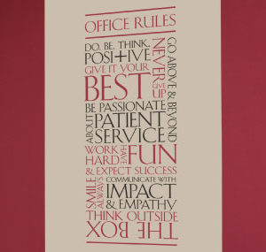 Office Rules Do Wall Decal