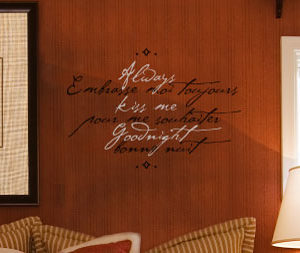 Always Kiss me Wall Decal